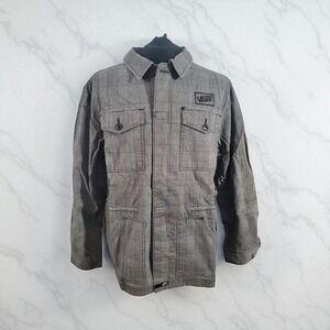 Vans Plaid Jacket XL Mens Button Up Patch Pockets Coat Casual